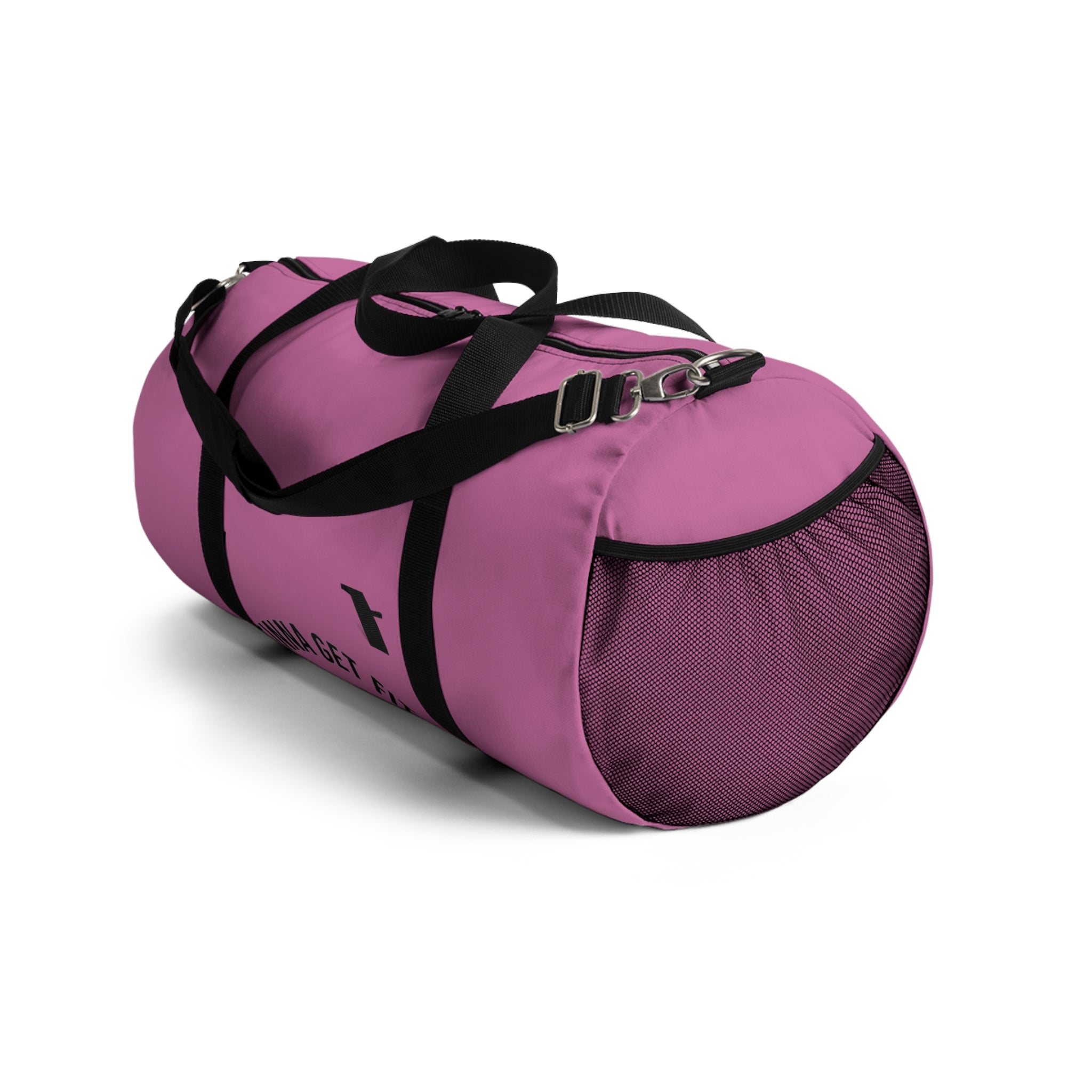 "Finna Get Fit" Pink Fitness Duffel Bag- Gym Workout Travel Bag