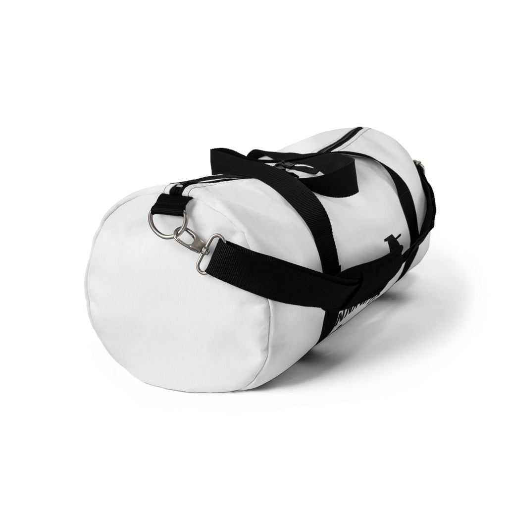 "Finna Get Fit" White Fitness Duffel Bag- Gym Workout Travel Bag