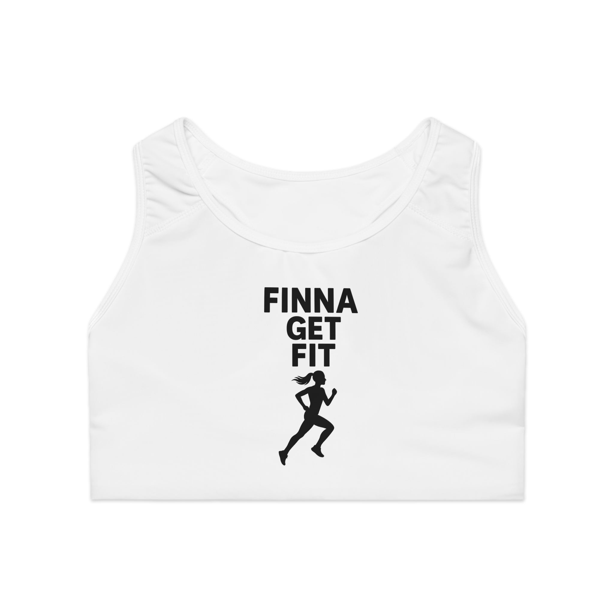 Sports Bra — "Finna Get Fit" Running Motivational Activewear