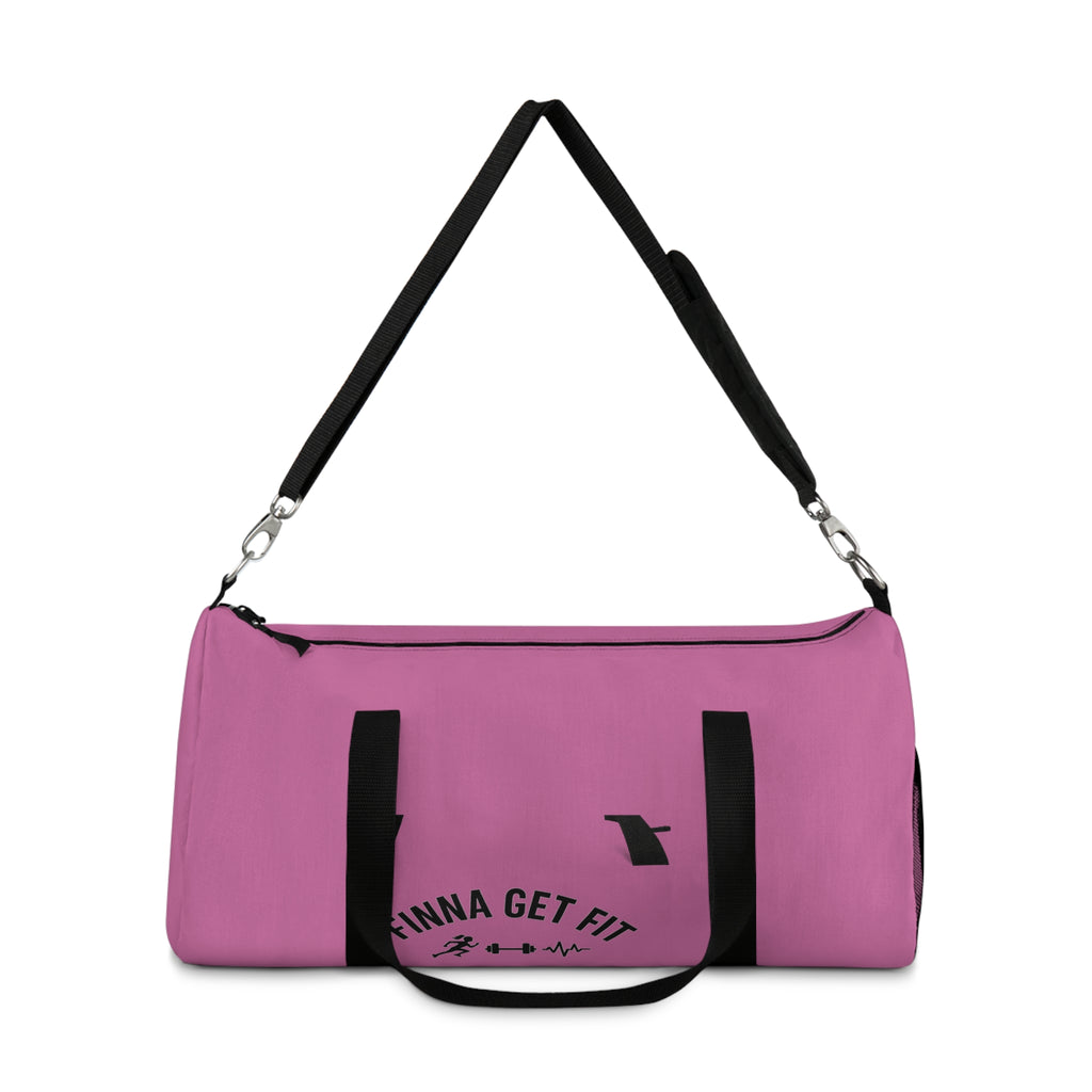 "Finna Get Fit" Pink Fitness Duffel Bag- Gym Workout Travel Bag