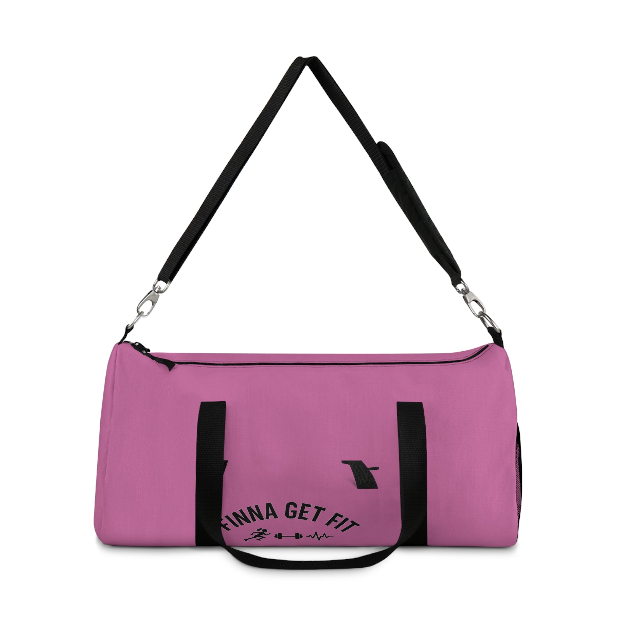 "Finna Get Fit" Pink Fitness Duffel Bag- Gym Workout Travel Bag