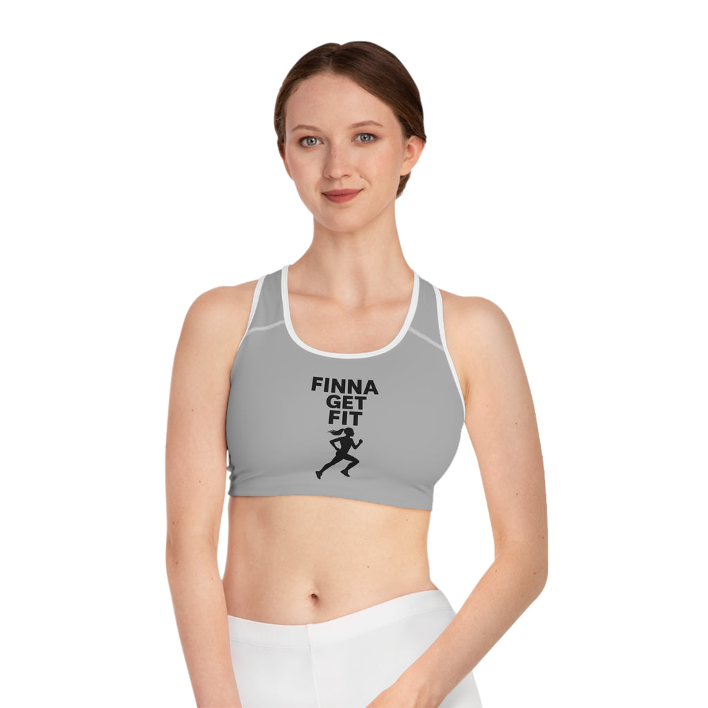 Sports Bra — "Finna Get Fit" Running Motivational Activewear