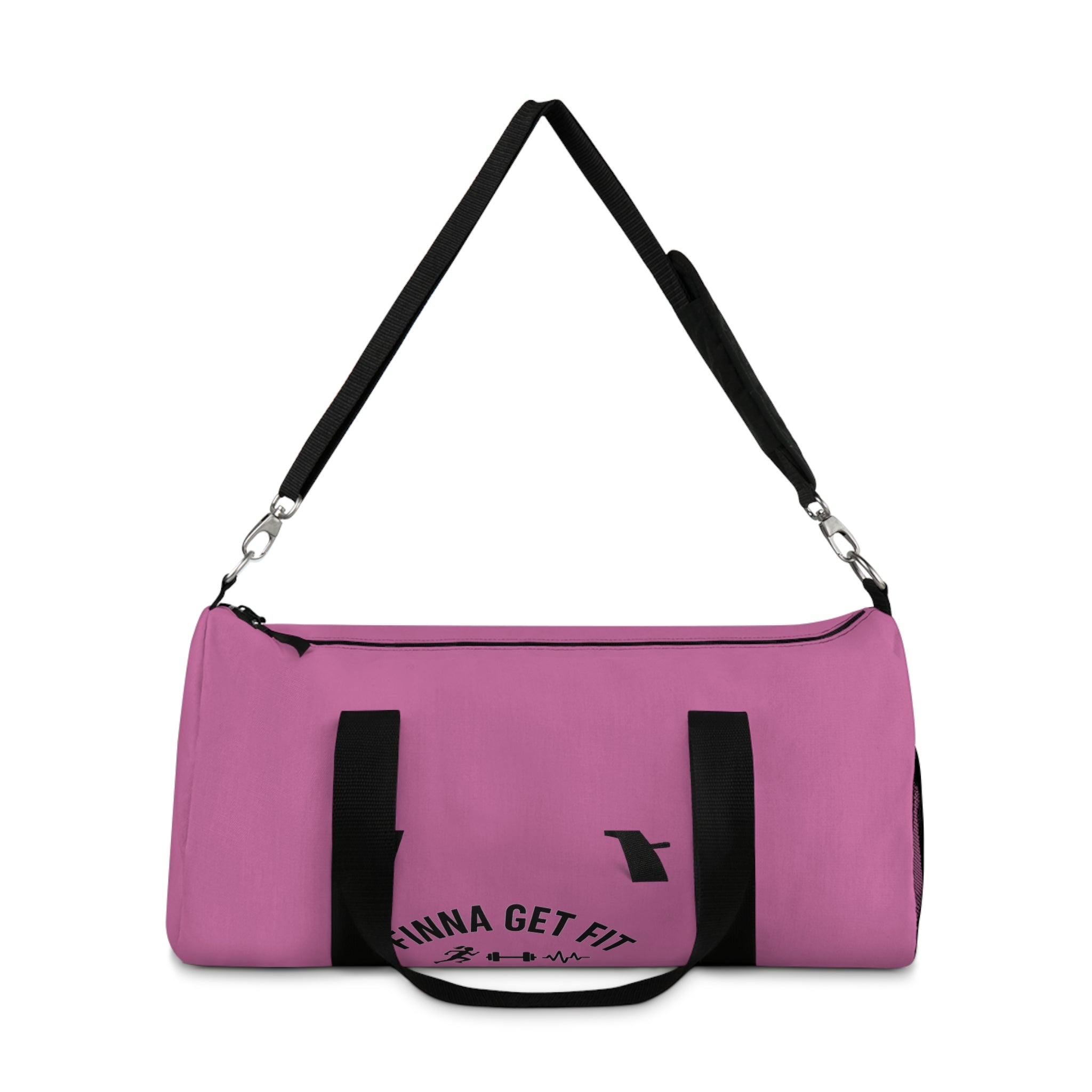 "Finna Get Fit" Pink Fitness Duffel Bag- Gym Workout Travel Bag