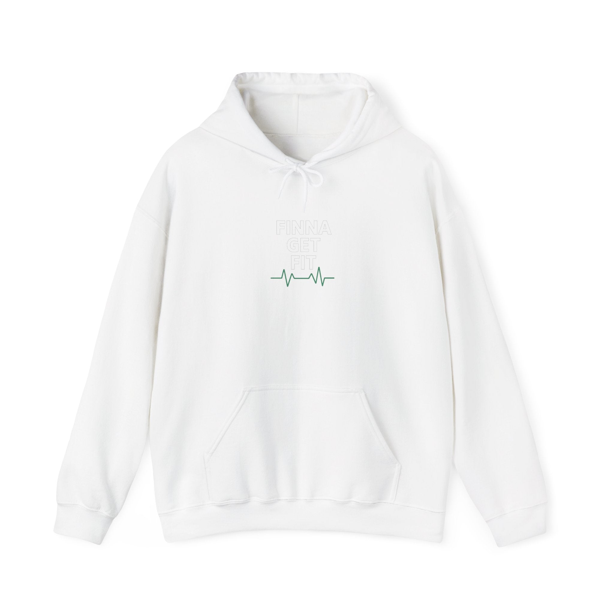 Heartbeat Minimalist Hoodie — Calm EKG Line Graphic Sweatshirt