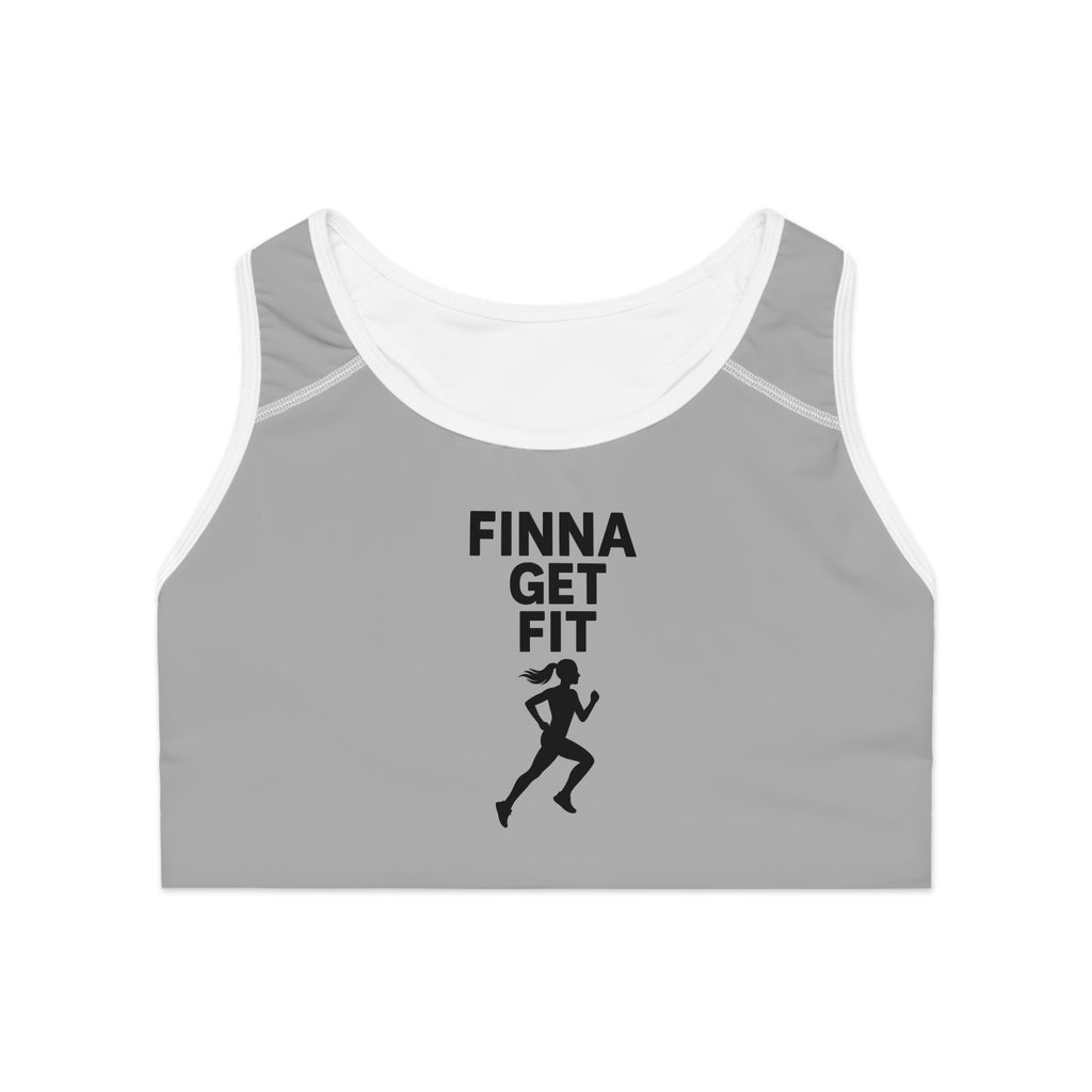 Sports Bra — "Finna Get Fit" Running Motivational Activewear