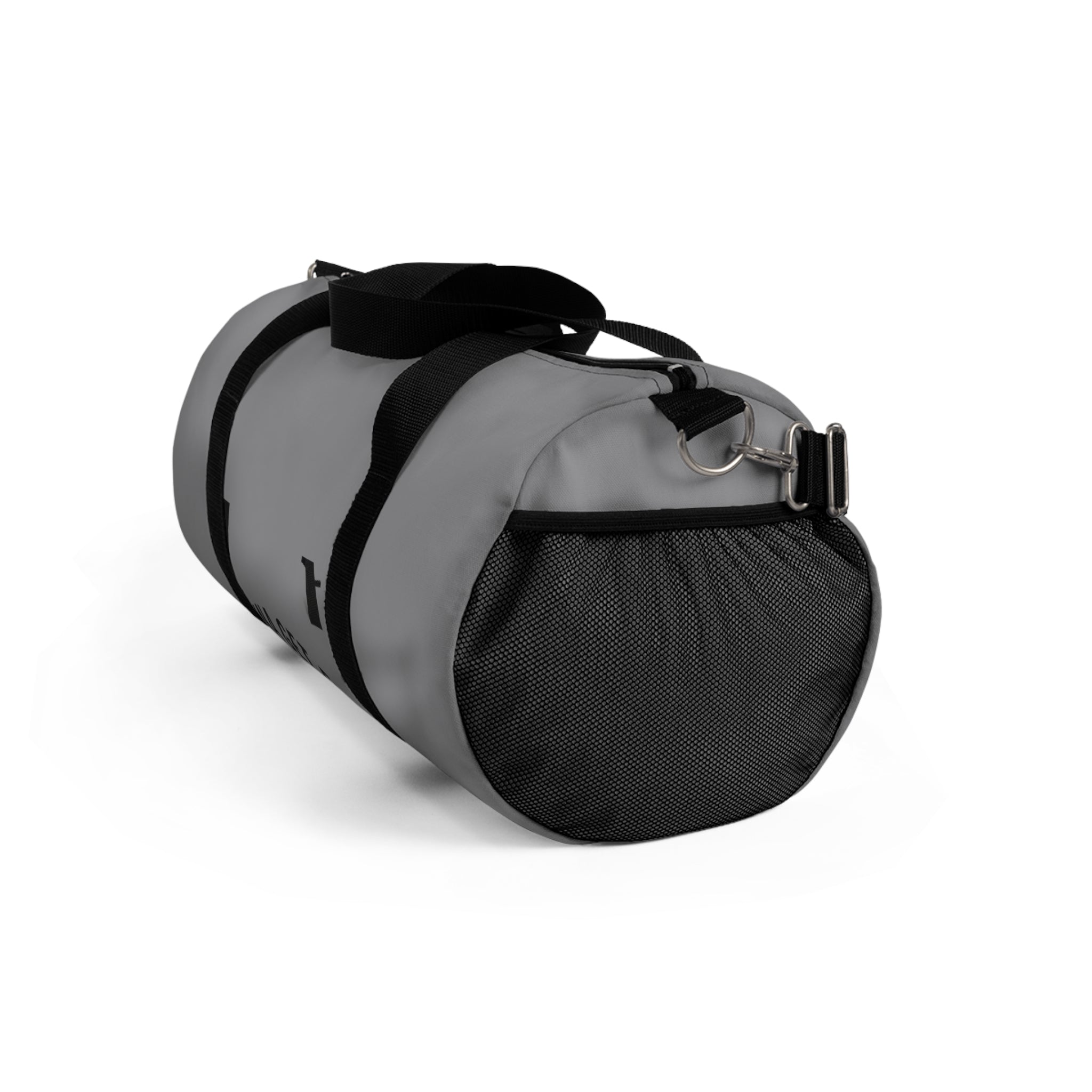 "Finna Get Fit" Gray Fitness Duffel Bag — Gym Workout Travel Bag