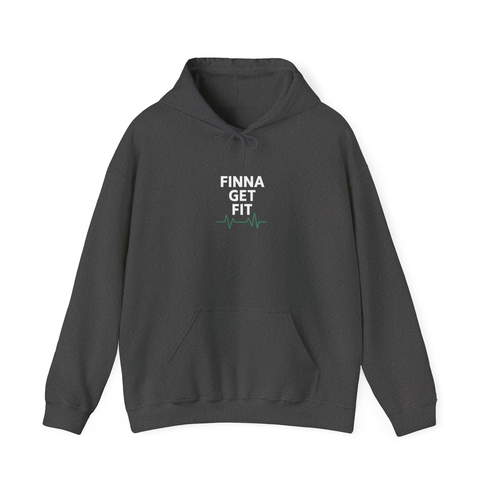 Heartbeat Minimalist Hoodie — Calm EKG Line Graphic Sweatshirt